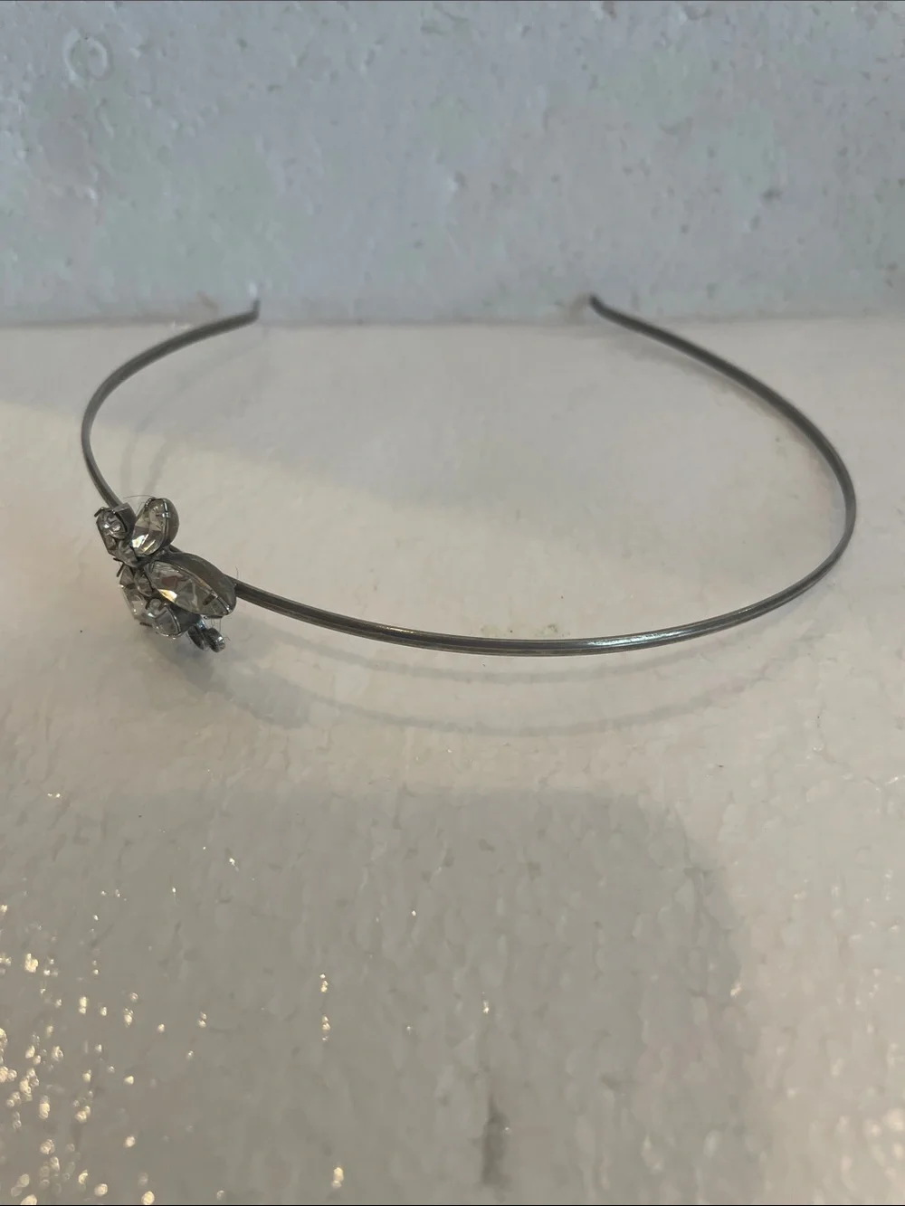 Vintage Y2K butterfly Crystal Floral Silver Headband Women’s Hair Accessory